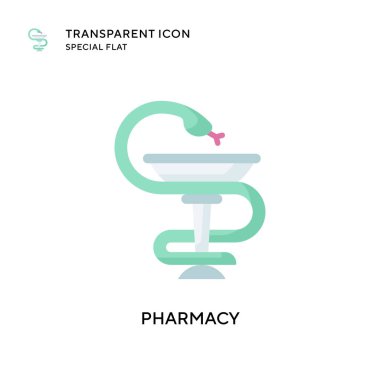 Eczane vektör ikonu. Düz çizim. EPS 10 vektörü.