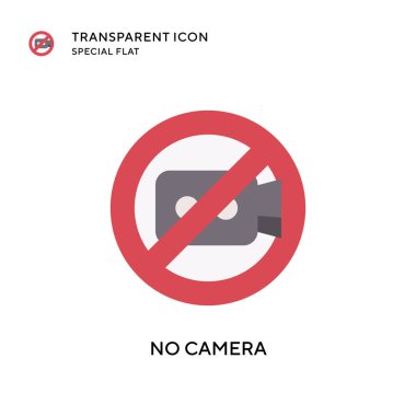 Kamera vektör simgesi yok. Düz çizim. EPS 10 vektörü.