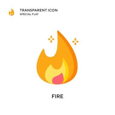 Vektör simgesini ateşle. Düz çizim. EPS 10 vektörü.