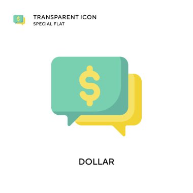 Dolar vektör simgesi. Düz çizim. EPS 10 vektörü.