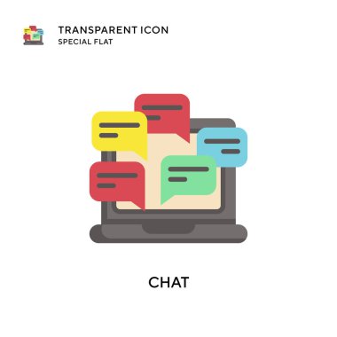 Sohbet vektörü simgesi. Düz çizim. EPS 10 vektörü.