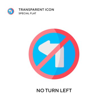 Sola dönüş vektörü simgesi yok. Düz çizim. EPS 10 vektörü.