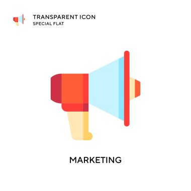 Pazarlama vektör simgesi. Düz çizim. EPS 10 vektörü.