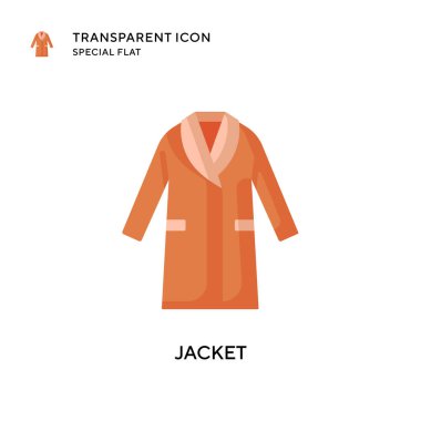 Ceket vektör simgesi. Düz çizim. EPS 10 vektörü.