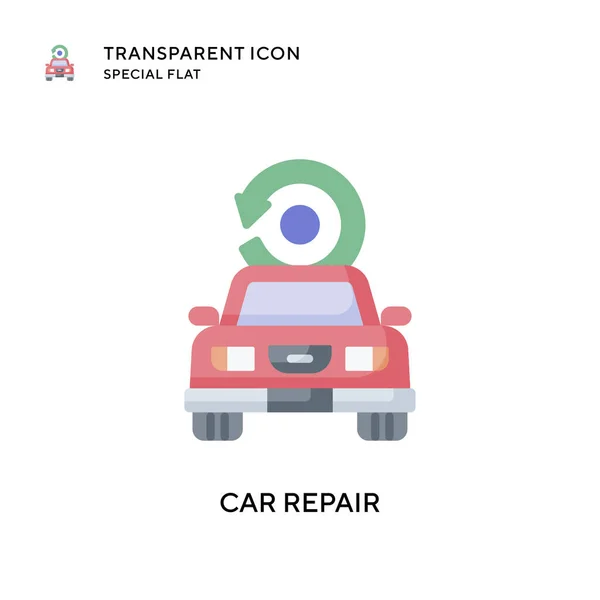 Car Repair Vector Icon Flat Style Illustration Eps Vector — Stock Vector