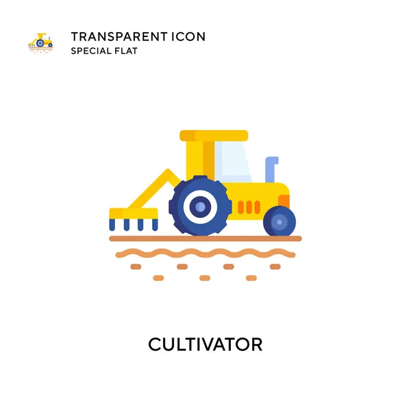 Cultivator vector icon. Flat style illustration. EPS 10 vector. — Stock Illustration Cultivator Vector Icon Flat Style Illustration Eps Vector Royalty Free Stock Illustrations