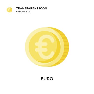 Euro vektör simgesi. Düz çizim. EPS 10 vektörü.