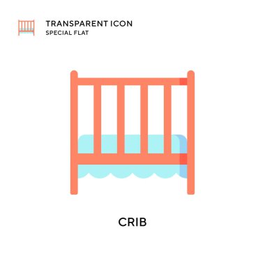 Beşik vektör simgesi. Düz çizim. EPS 10 vektörü.