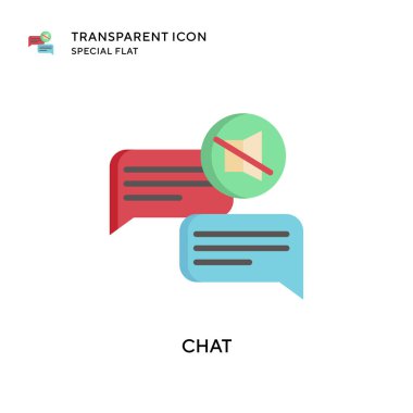 Sohbet vektörü simgesi. Düz çizim. EPS 10 vektörü.