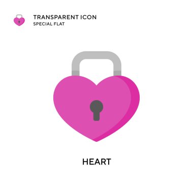 Kalp vektör simgesi. Düz çizim. EPS 10 vektörü.