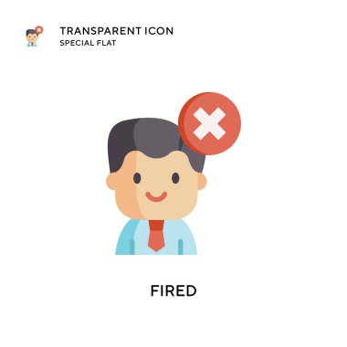 Ateşlenmiş vektör simgesi. Düz çizim. EPS 10 vektörü.