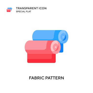 Kumaş desenli vektör simgesi. Düz çizim. EPS 10 vektörü.