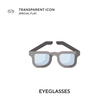 Gözlük vektör simgesi. Düz çizim. EPS 10 vektörü.