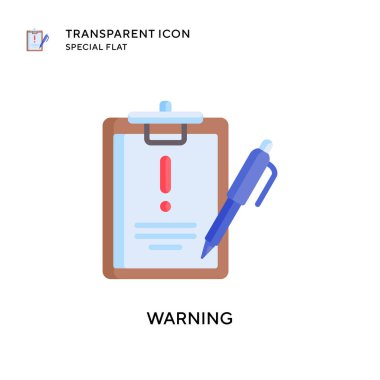 Uyarı vektör simgesi. Düz çizim. EPS 10 vektörü.