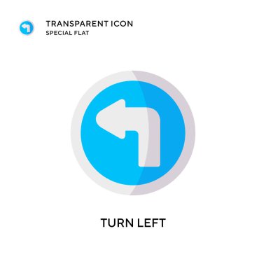 Sola vektör simgesine dön. Düz çizim. EPS 10 vektörü.