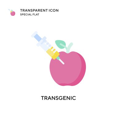 Transgenik vektör simgesi. Düz çizim. EPS 10 vektörü.