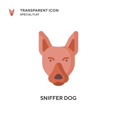 Köpek vektör ikonunu kokla. Düz çizim. EPS 10 vektörü.