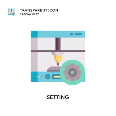 Vektör simgesi ayarlanıyor. Düz çizim. EPS 10 vektörü.