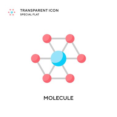Molekül vektör simgesi. Düz çizim. EPS 10 vektörü.