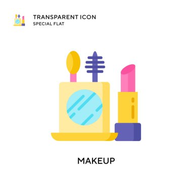 Makyaj vektörü simgesi. Düz çizim. EPS 10 vektörü.