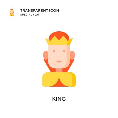 Kral vektör simgesi. Düz çizim. EPS 10 vektörü.