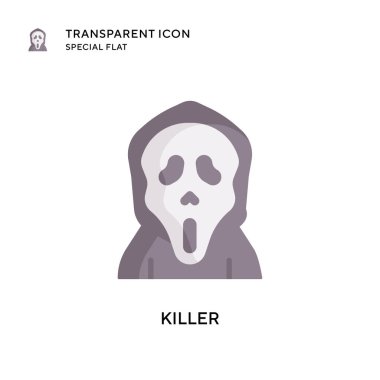 Öldürücü vektör simgesi. Düz çizim. EPS 10 vektörü.