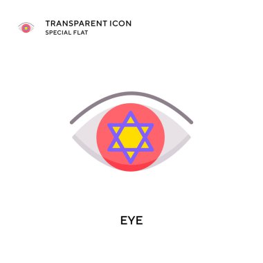 Göz vektör simgesi. Düz çizim. EPS 10 vektörü.