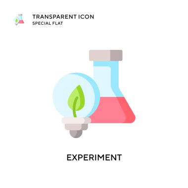 Deney vektör simgesi. Düz çizim. EPS 10 vektörü.