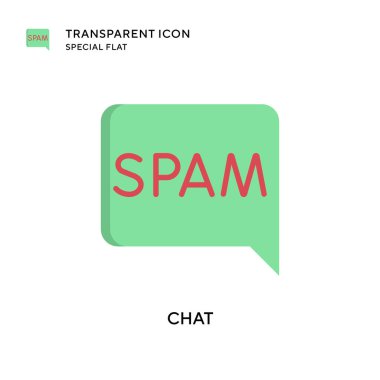 Sohbet vektörü simgesi. Düz çizim. EPS 10 vektörü.