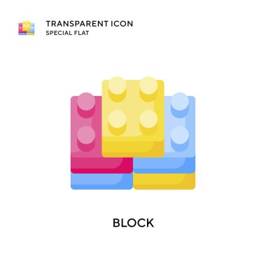 Blok vektör simgesi. Düz çizim. EPS 10 vektörü.