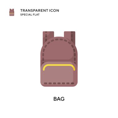 Torba vektör simgesi. Düz çizim. EPS 10 vektörü.