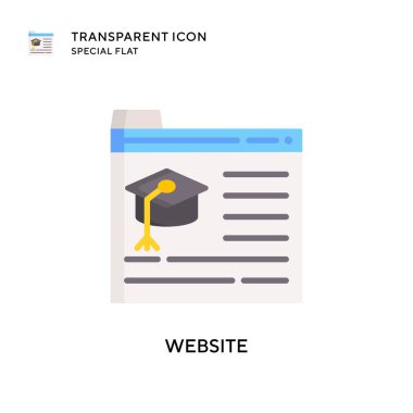 Web sitesi vektör simgesi. Düz çizim. EPS 10 vektörü.