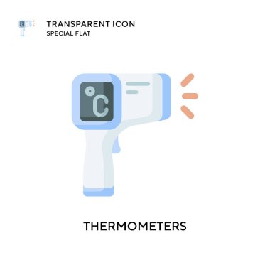 Termometre vektör simgesi. Düz çizim. EPS 10 vektörü.