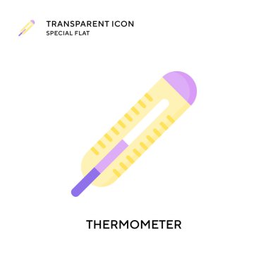 Termometre vektör simgesi. Düz çizim. EPS 10 vektörü.
