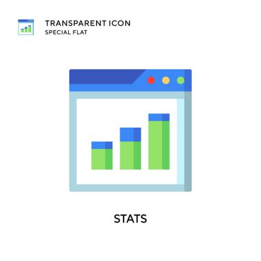 İstatistik vektör simgesi. Düz çizim. EPS 10 vektörü.
