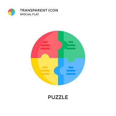 Bulmaca vektör simgesi. Düz çizim. EPS 10 vektörü.