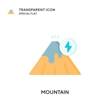 Dağ vektör simgesi. Düz çizim. EPS 10 vektörü.