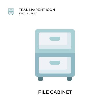 Dosya kabin vektör simgesi. Düz çizim. EPS 10 vektörü.