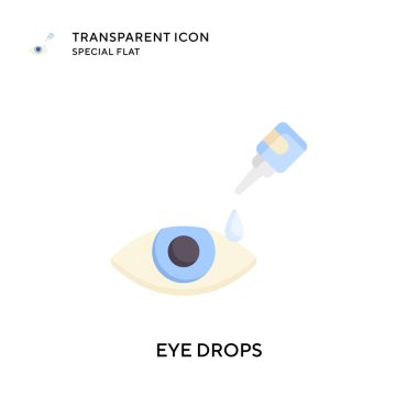 Göz vektör simgesini düşürür. Düz çizim. EPS 10 vektörü.