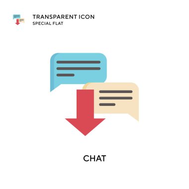 Sohbet vektörü simgesi. Düz çizim. EPS 10 vektörü.