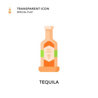 Tekila vektör ikonu. Düz çizim. EPS 10 vektörü.