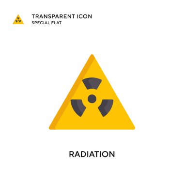 Radyasyon vektör simgesi. Düz çizim. EPS 10 vektörü.