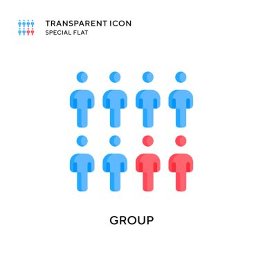 Grup vektör simgesi. Düz çizim. EPS 10 vektörü.