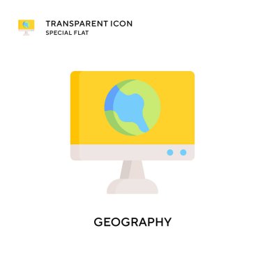 Coğrafya vektör simgesi. Düz çizim. EPS 10 vektörü.