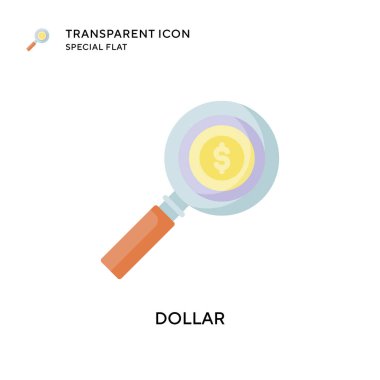 Dolar vektör simgesi. Düz çizim. EPS 10 vektörü.