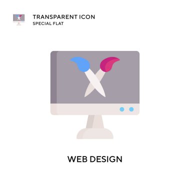 Web tasarım vektör simgesi. Düz çizim. EPS 10 vektörü.