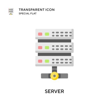 Sunucu vektör simgesi. Düz çizim. EPS 10 vektörü.