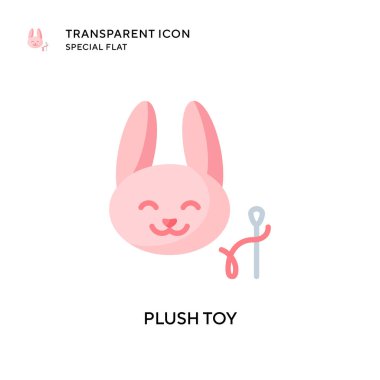 Pelüş oyuncak vektör simgesi. Düz çizim. EPS 10 vektörü.