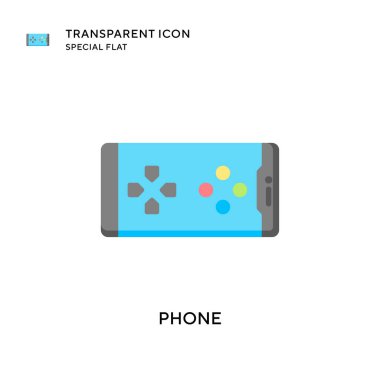 Telefon vektör simgesi. Düz çizim. EPS 10 vektörü.