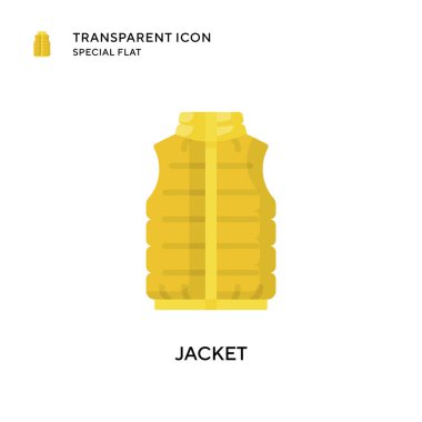 Ceket vektör simgesi. Düz çizim. EPS 10 vektörü.